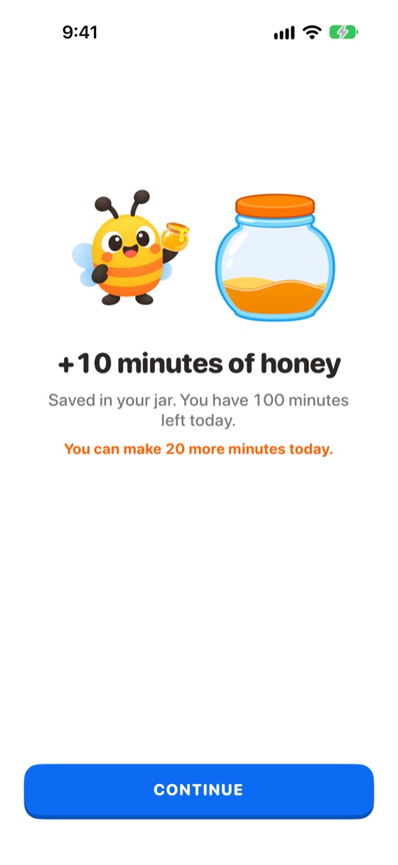 Minutes earned after passing the quiz